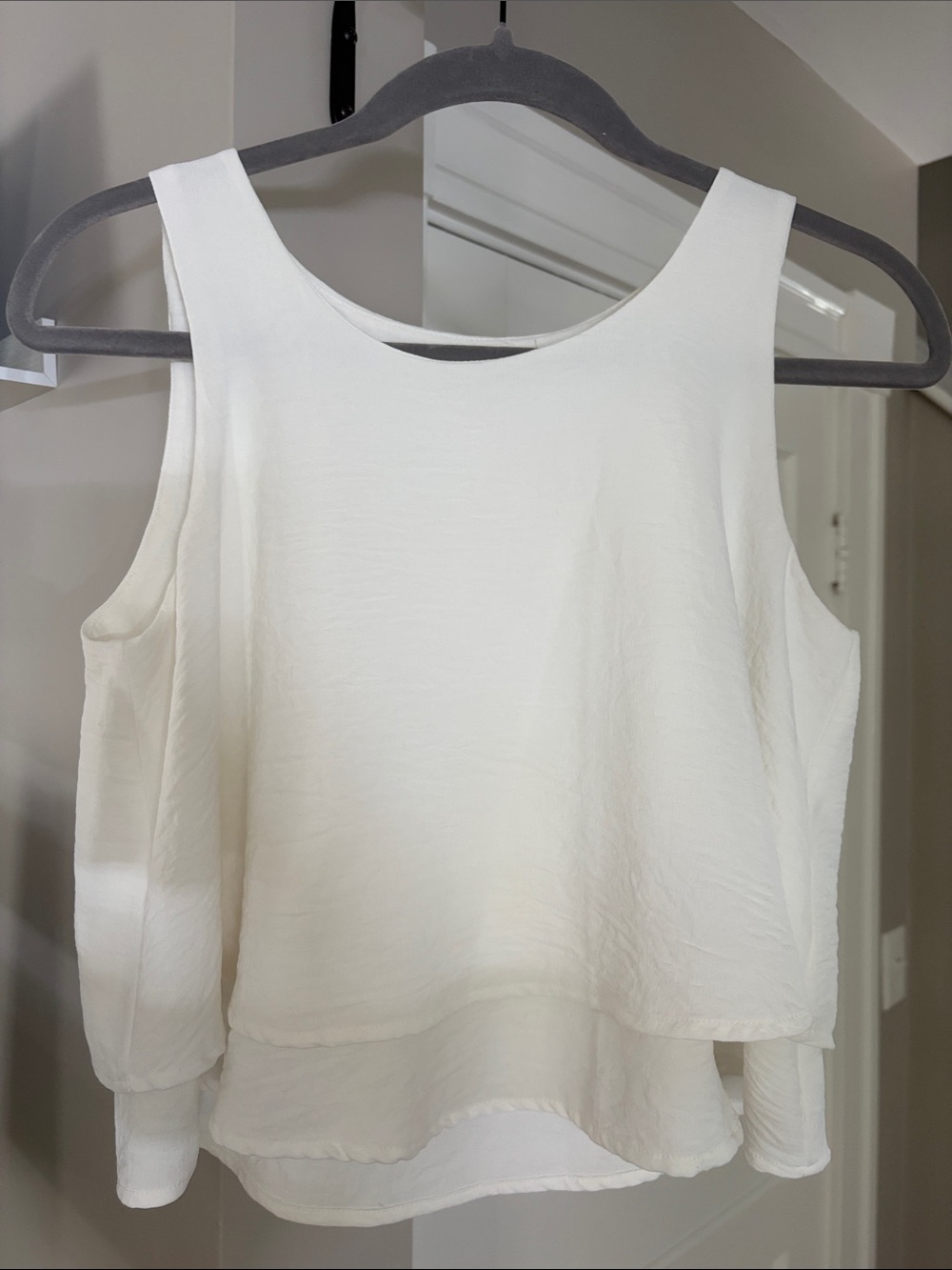 Women's Cream Layered Sleeveless Camisole